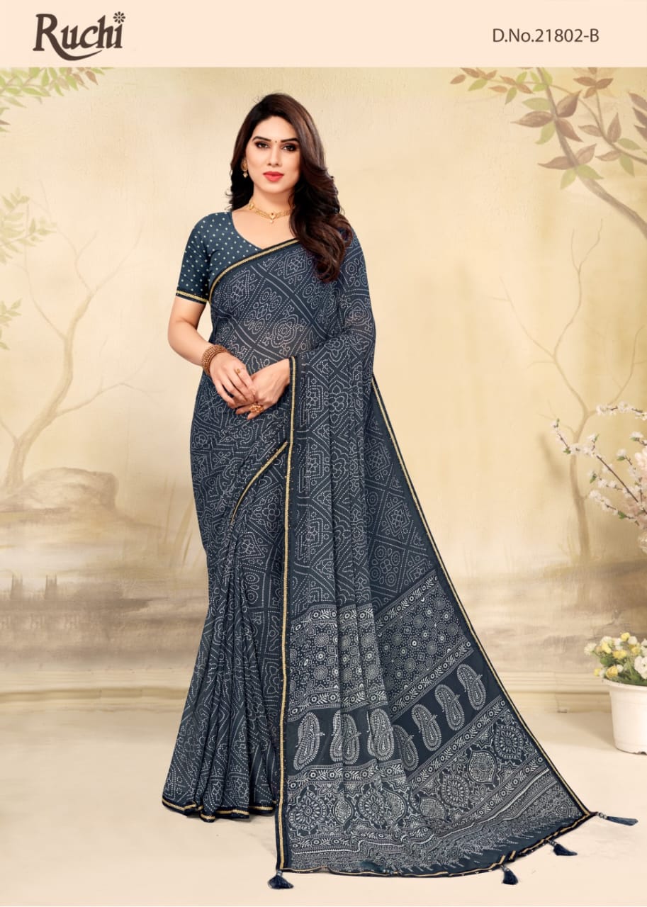 DHUN 2 Ruchi Regular Wear Wholesale Printed Sarees Catalog 